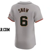 J.t. Snow Men's San Francisco Giants Gray Elite Road Jersey