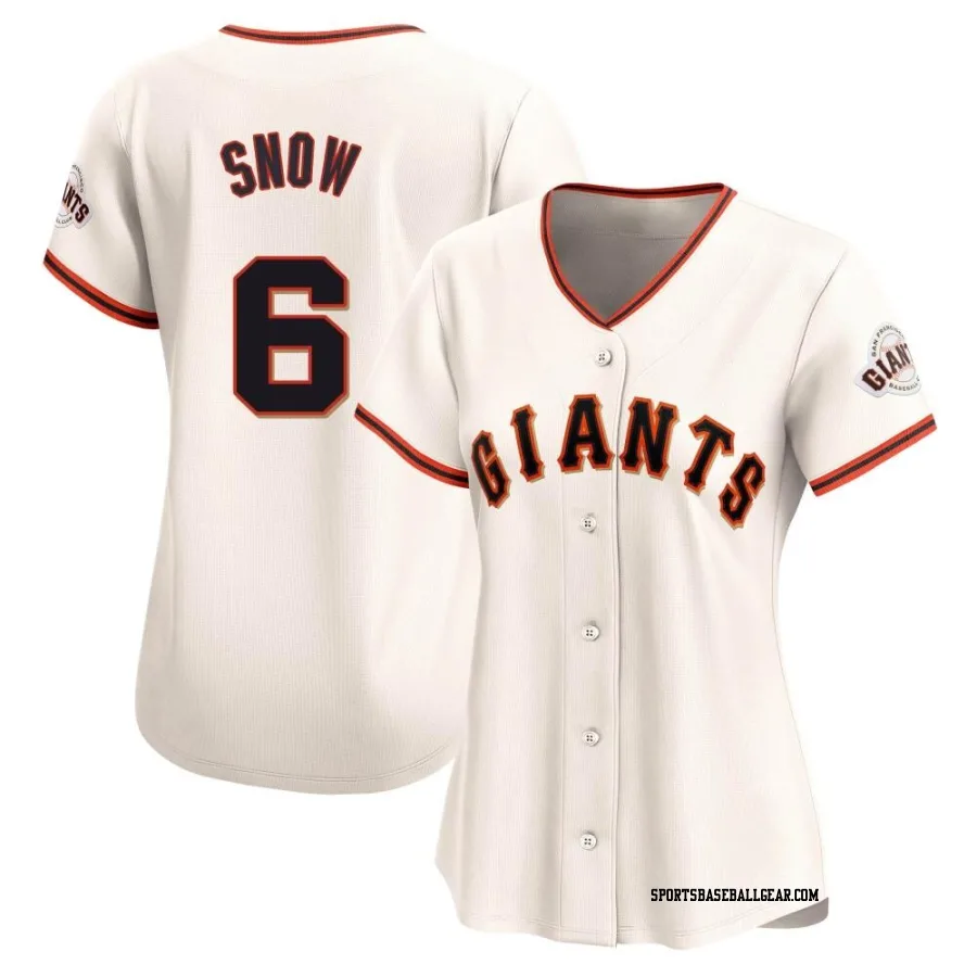 J.t. Snow Women's San Francisco Giants Cream Limited Home Jersey