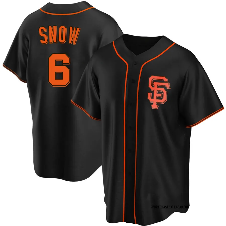 J.t. Snow Youth San Francisco Giants Black Replica Alternate Jersey