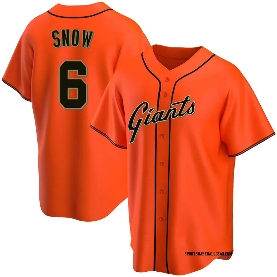 J.t. Snow Youth San Francisco Giants Orange Replica Alternate Jersey