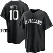 Juan Brito Men's Cleveland Guardians Black/White Replica Jersey