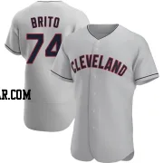 Juan Brito Men's Cleveland Guardians Gray Authentic Road Jersey