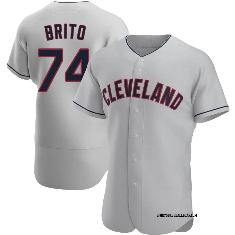 Juan Brito Men's Cleveland Guardians Gray Authentic Road Jersey