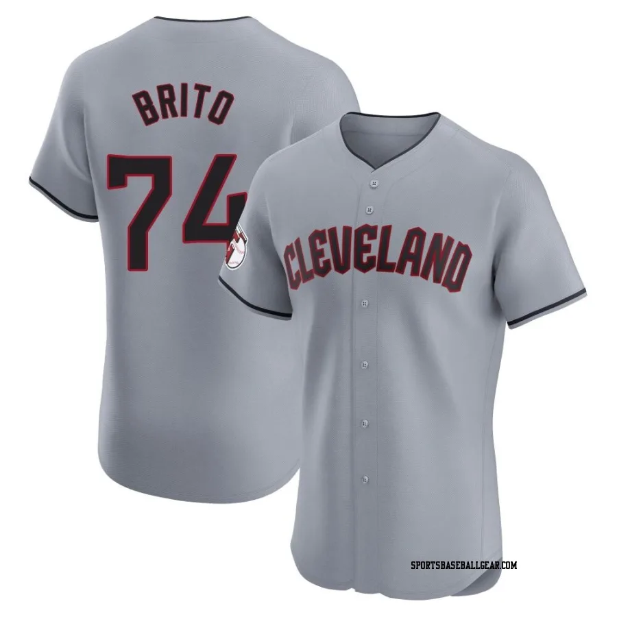 Juan Brito Men's Cleveland Guardians Gray Elite Road Jersey