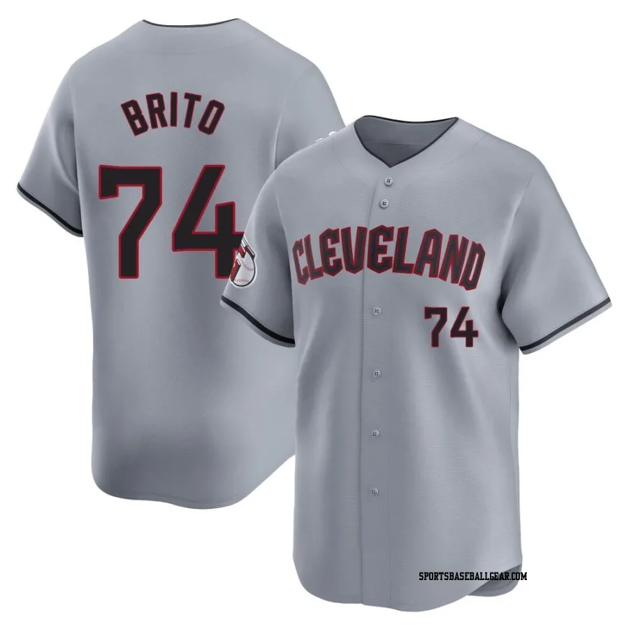 Juan Brito Men's Cleveland Guardians Gray Limited Road Jersey