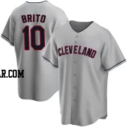 Juan Brito Men's Cleveland Guardians Gray Replica Road Jersey