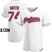 Juan Brito Men's Cleveland Guardians White Authentic Home Jersey