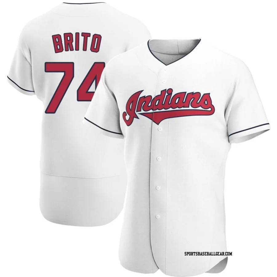 Juan Brito Men's Cleveland Guardians White Authentic Home Jersey