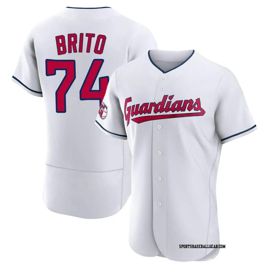 Juan Brito Men's Cleveland Guardians White Authentic Home Jersey