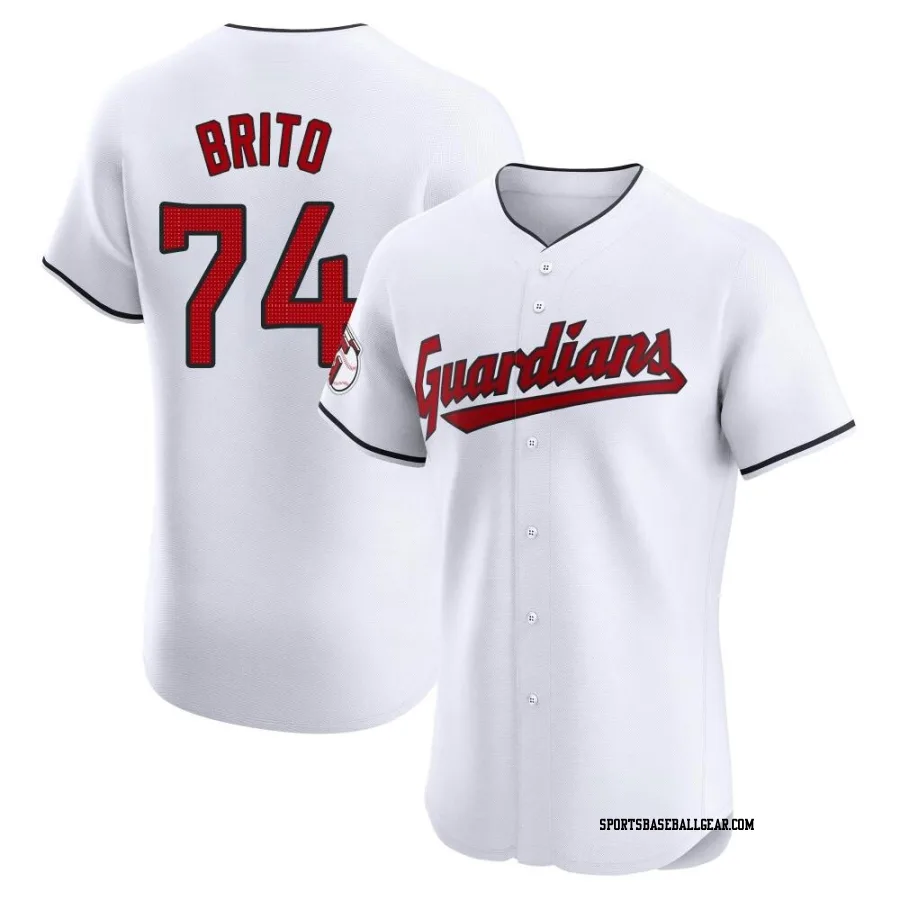 Juan Brito Men's Cleveland Guardians White Elite Home Jersey