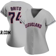 Juan Brito Women's Cleveland Guardians Gray Replica Road Jersey