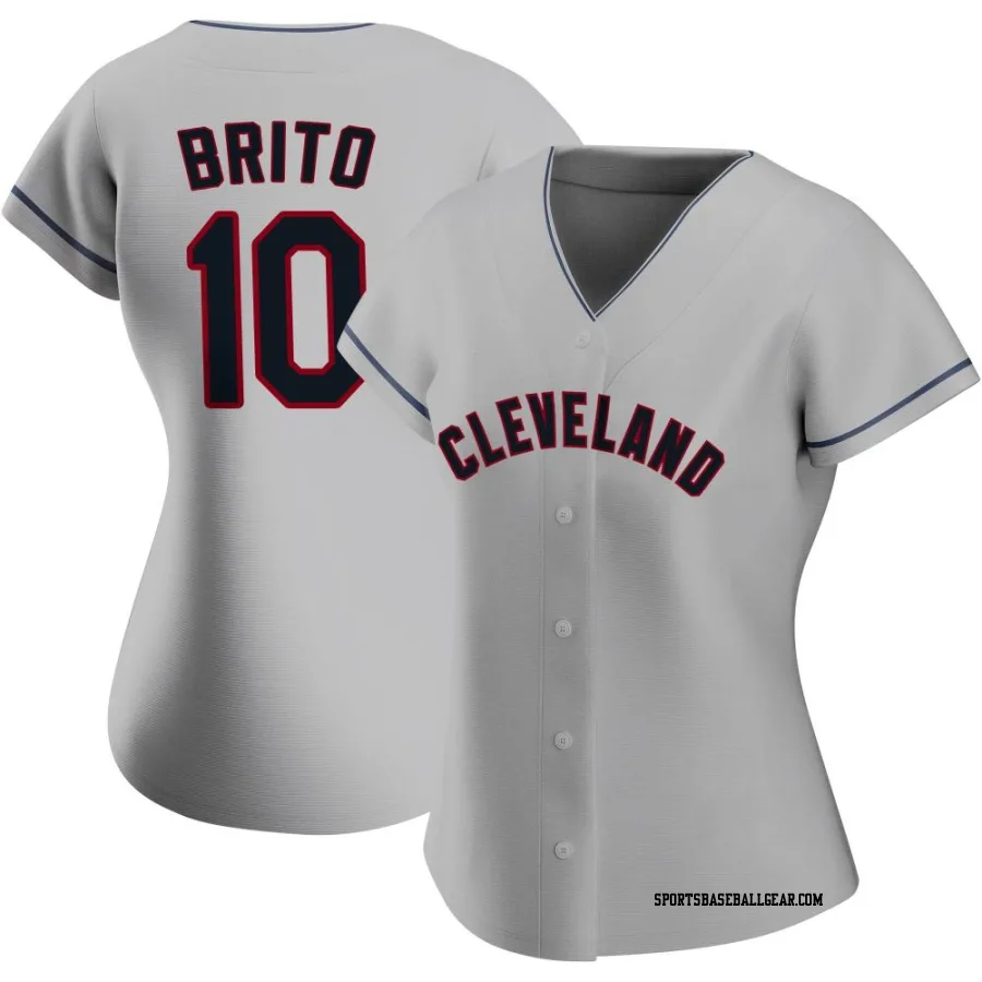 Juan Brito Women's Cleveland Guardians Gray Replica Road Jersey