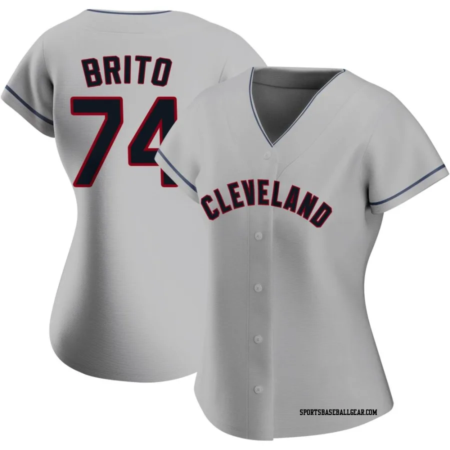 Juan Brito Women's Cleveland Guardians Gray Replica Road Jersey