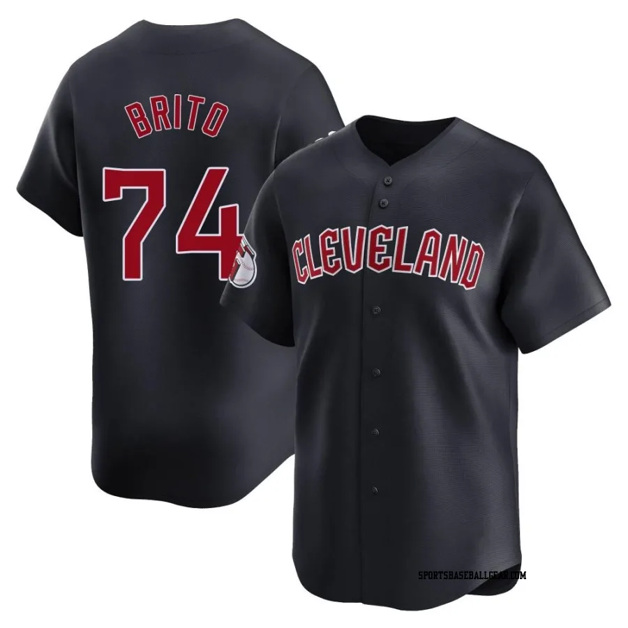 Juan Brito Youth Cleveland Guardians Navy Limited Alternate Jersey