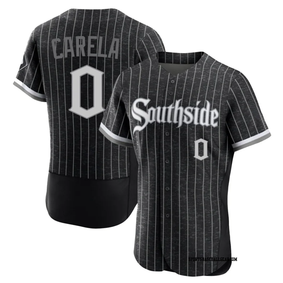 Juan Carela Men's Chicago White Sox Black Authentic 2021 City Connect Jersey