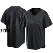 Juan Carela Men's Chicago White Sox Black Replica Pitch Fashion Jersey