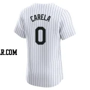 Juan Carela Men's Chicago White Sox White Elite Home Jersey