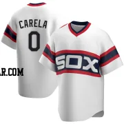 Juan Carela Men's Chicago White Sox White Replica Cooperstown Collection Jersey