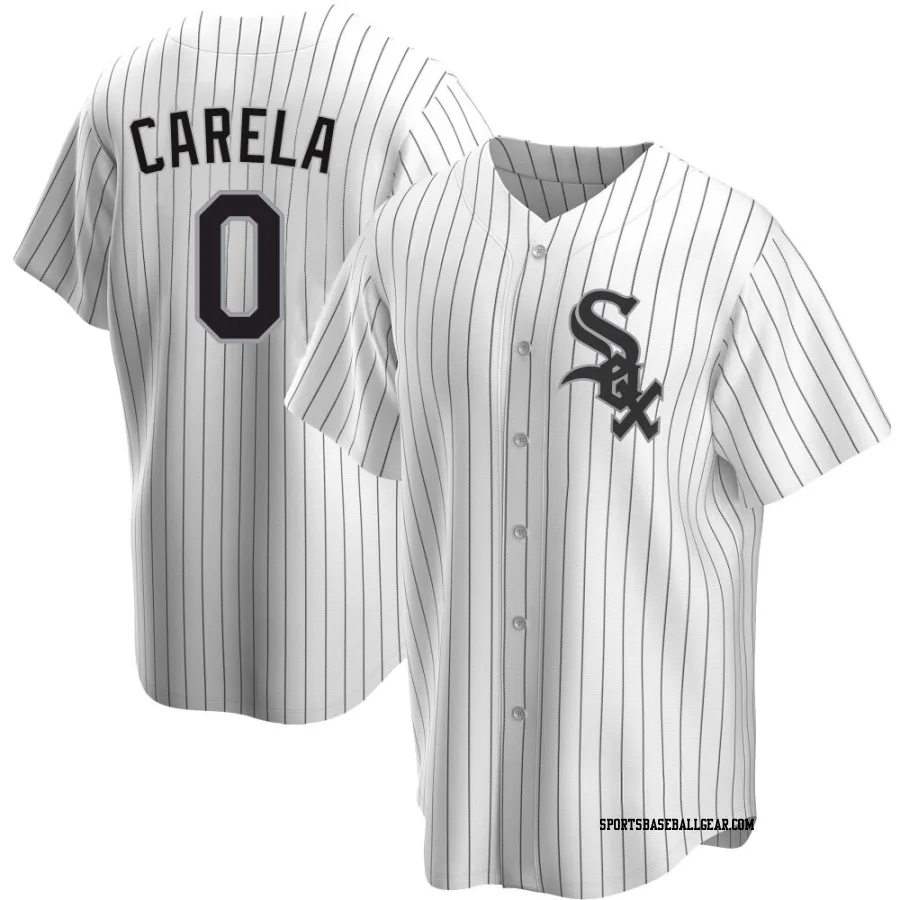 Juan Carela Men's Chicago White Sox White Replica Home Jersey