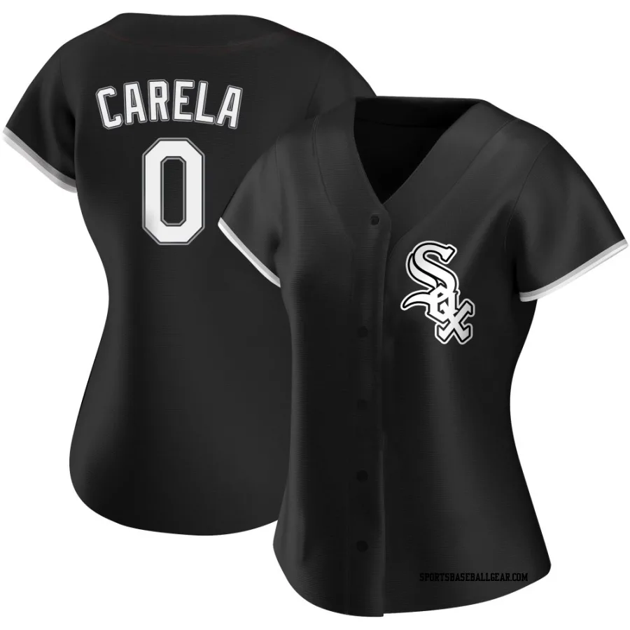 Juan Carela Women's Chicago White Sox Black Authentic Alternate Jersey