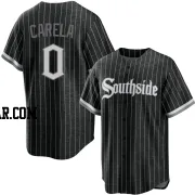 Juan Carela Youth Chicago White Sox Black Replica 2021 City Connect Jersey