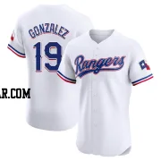 Juan Gonzalez Men's Texas Rangers White Elite Home Jersey