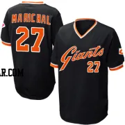 Juan Marichal Men's San Francisco Giants Black Authentic Throwback Jersey