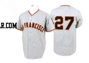 Juan Marichal Men's San Francisco Giants Grey Authentic 1962 Throwback Jersey