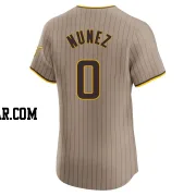 Juan Nunez Men's San Diego Padres Brown Elite Alternate Jersey