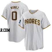 Juan Nunez Men's San Diego Padres White Replica 2024 World Tour Seoul Series Home Jersey