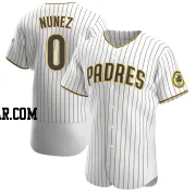 Juan Nunez Men's San Diego Padres White/Brown Authentic Home Jersey