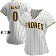 Juan Nunez Women's San Diego Padres White/Brown Replica Home Jersey