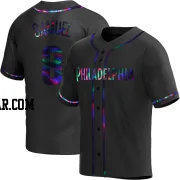 Juan Samuel Men's Philadelphia Phillies Black Holographic Replica Alternate Jersey