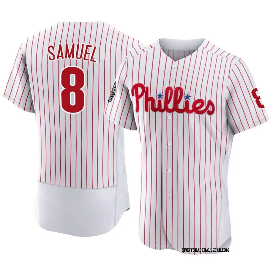 Juan Samuel Men's Philadelphia Phillies White Authentic 2022 World Series Home Jersey