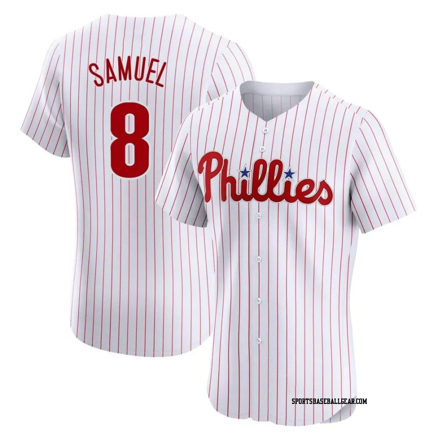 Juan Samuel Men's Philadelphia Phillies White Elite Home Jersey