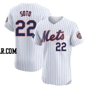 Juan Soto Men's New York Mets White Elite Home Patch Jersey