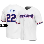 Juan Soto Youth Dominican Republic Baseball White Replica 2023 World Baseball Classic Jersey