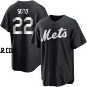 Juan Soto Youth New York Mets Black/White Replica Jersey