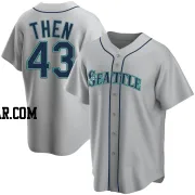 Juan Then Men's Seattle Mariners Gray Replica Road Jersey