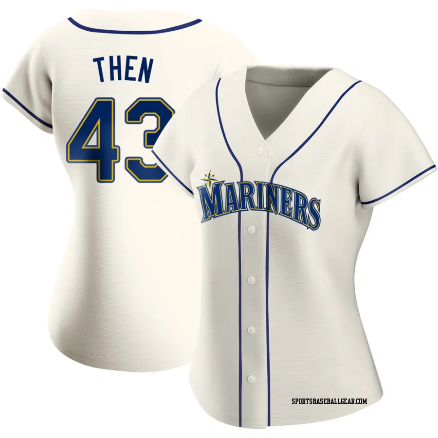 Juan Then Women's Seattle Mariners Cream Authentic Alternate Jersey