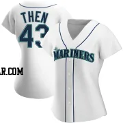 Juan Then Women's Seattle Mariners White Authentic Home Jersey