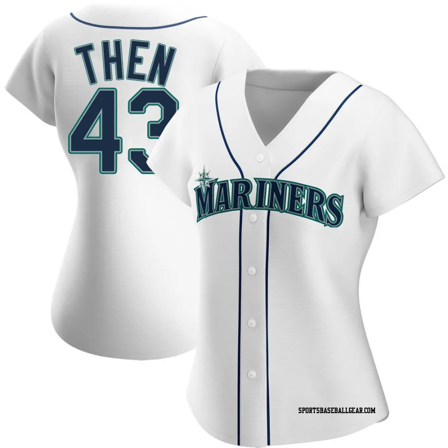 Juan Then Women's Seattle Mariners White Authentic Home Jersey