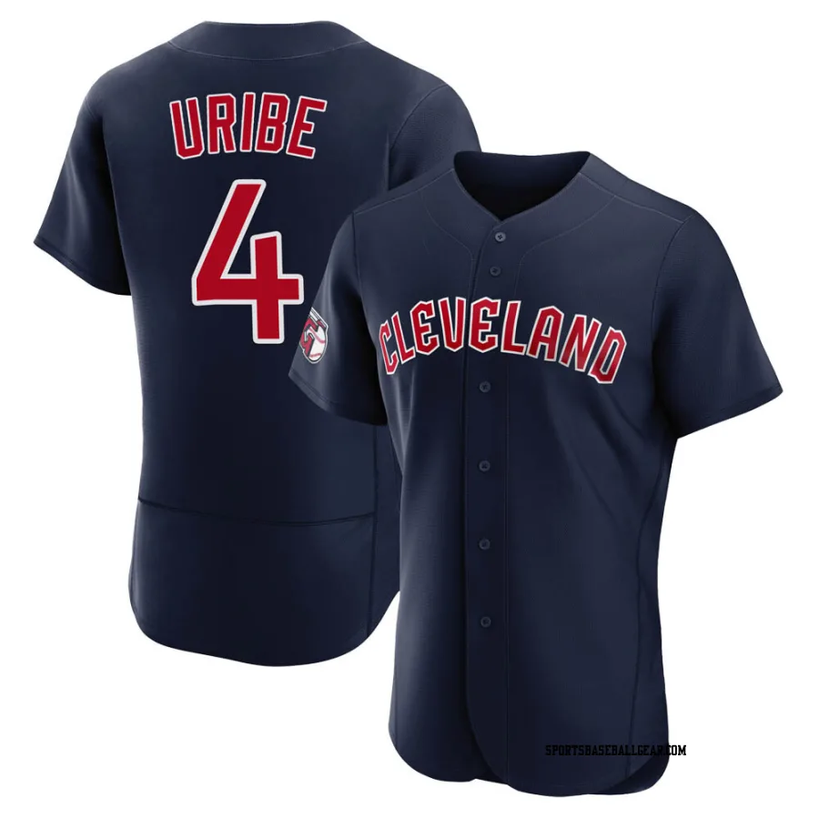 Juan Uribe Men's Cleveland Guardians Navy Authentic Alternate Jersey