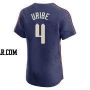 Juan Uribe Men's Cleveland Guardians Navy Elite 2024 City Connect Jersey