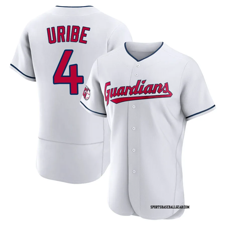 Juan Uribe Men's Cleveland Guardians White Authentic Home Jersey