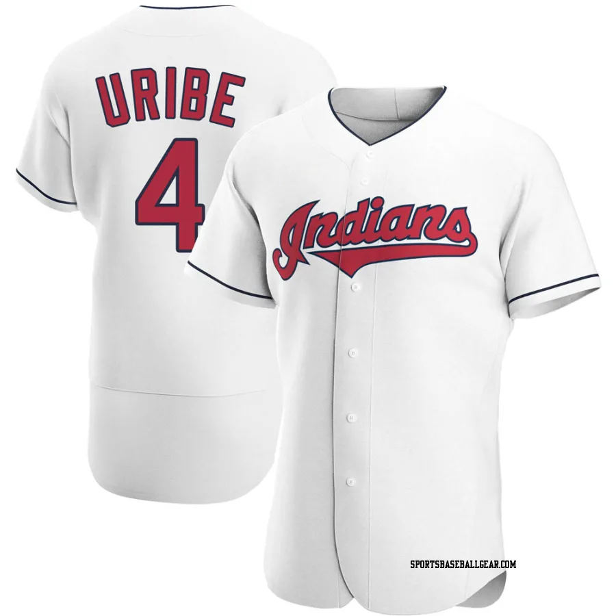 Juan Uribe Men's Cleveland Guardians White Authentic Home Jersey