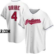 Juan Uribe Men's Cleveland Guardians White Replica Home Jersey