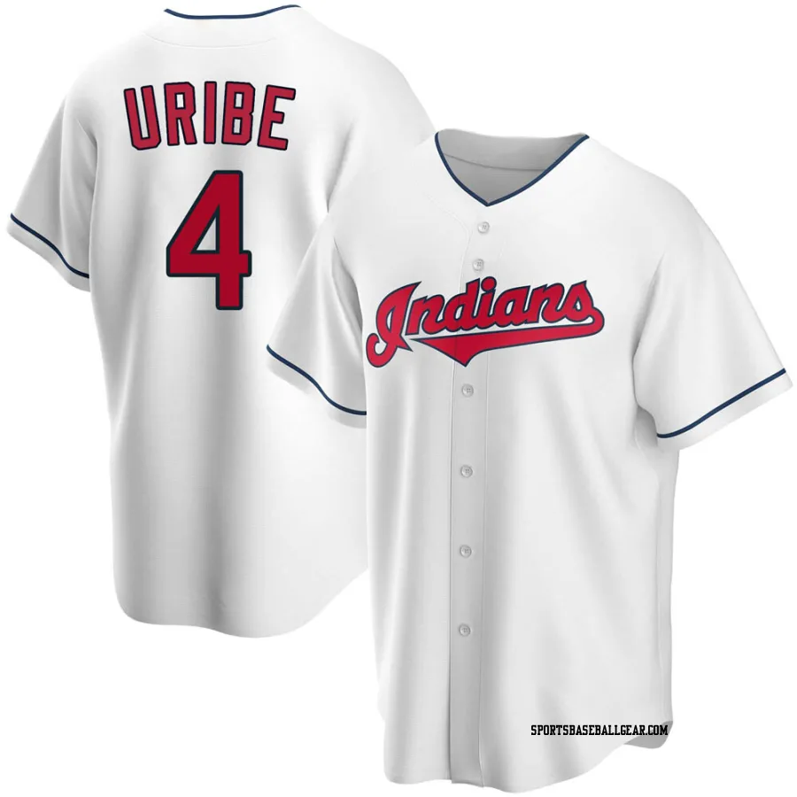 Juan Uribe Men's Cleveland Guardians White Replica Home Jersey