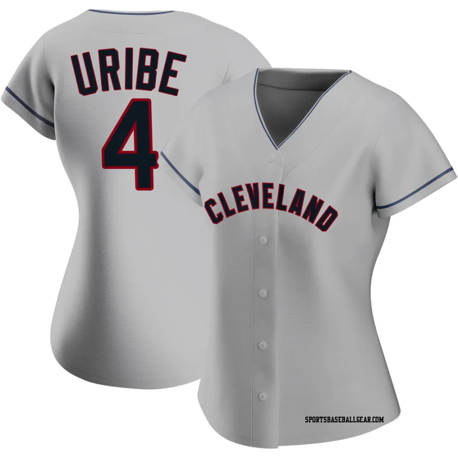 Juan Uribe Women's Cleveland Guardians Gray Authentic Road Jersey