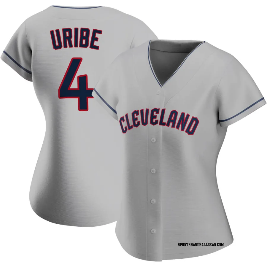 Juan Uribe Women's Cleveland Guardians Gray Replica Road Jersey